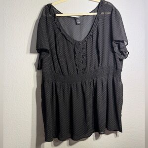 Torrid Black Polka Dot Women's Top